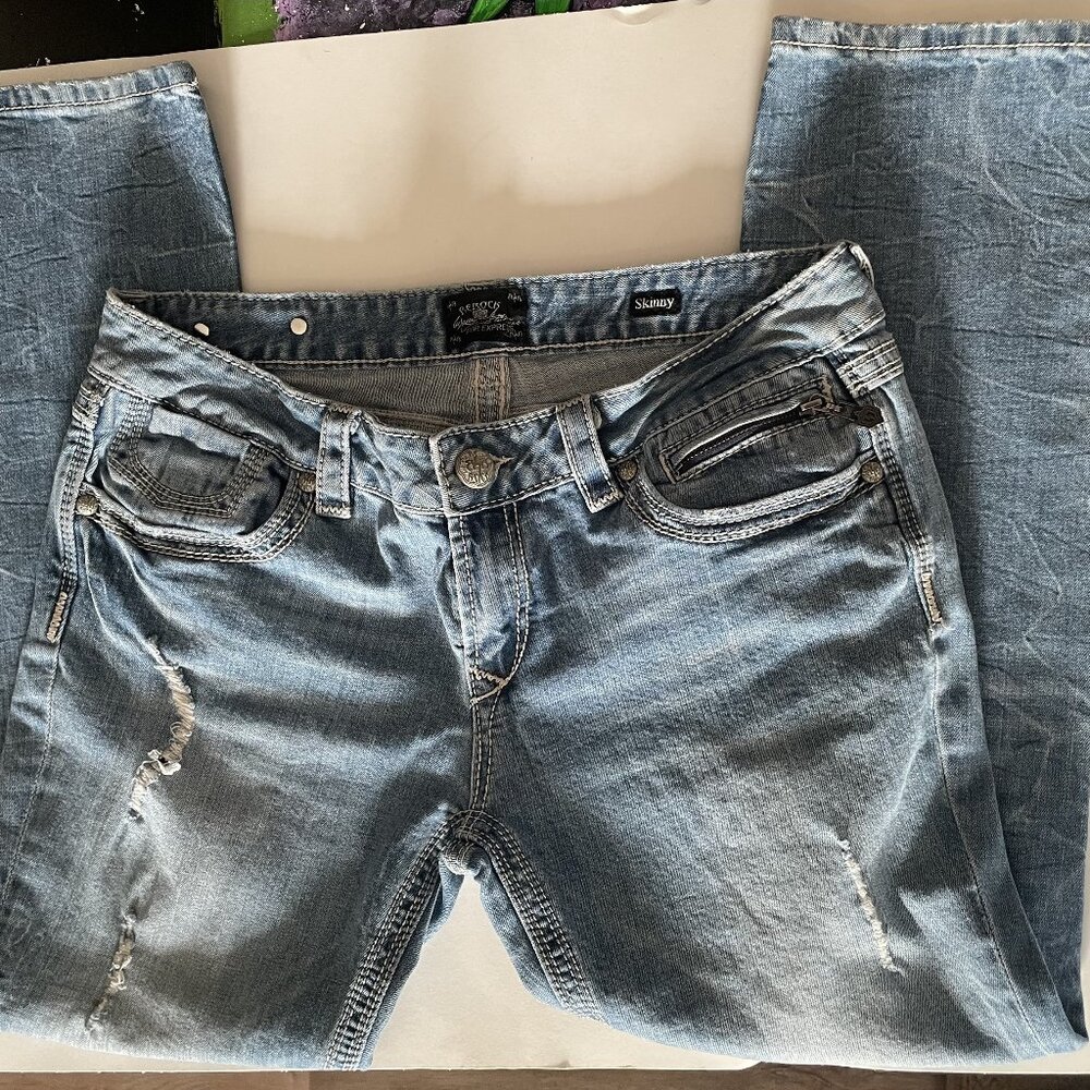 Rerock For Express Low Rise Skinny Jeans